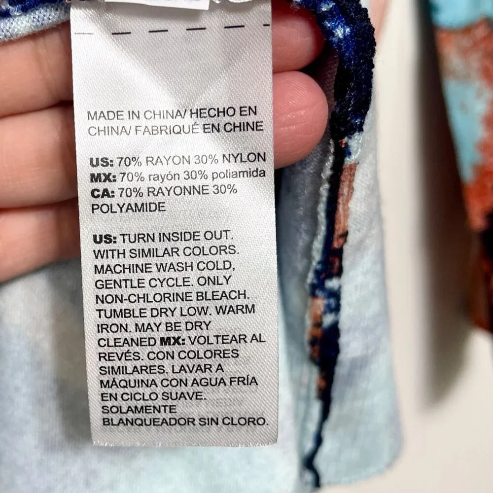 Chicos Open-Front Butterfly Print Long Cardigan Sweater S‎ - Picture 10 of 13